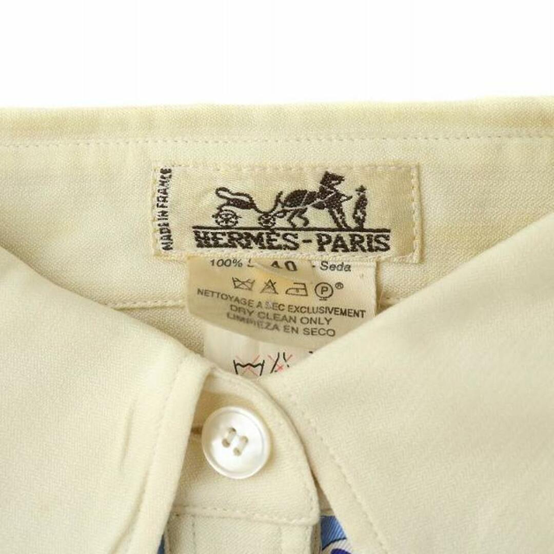 HERMES - エルメス シャツ ブラウス 長袖 風の中の祈り シルク