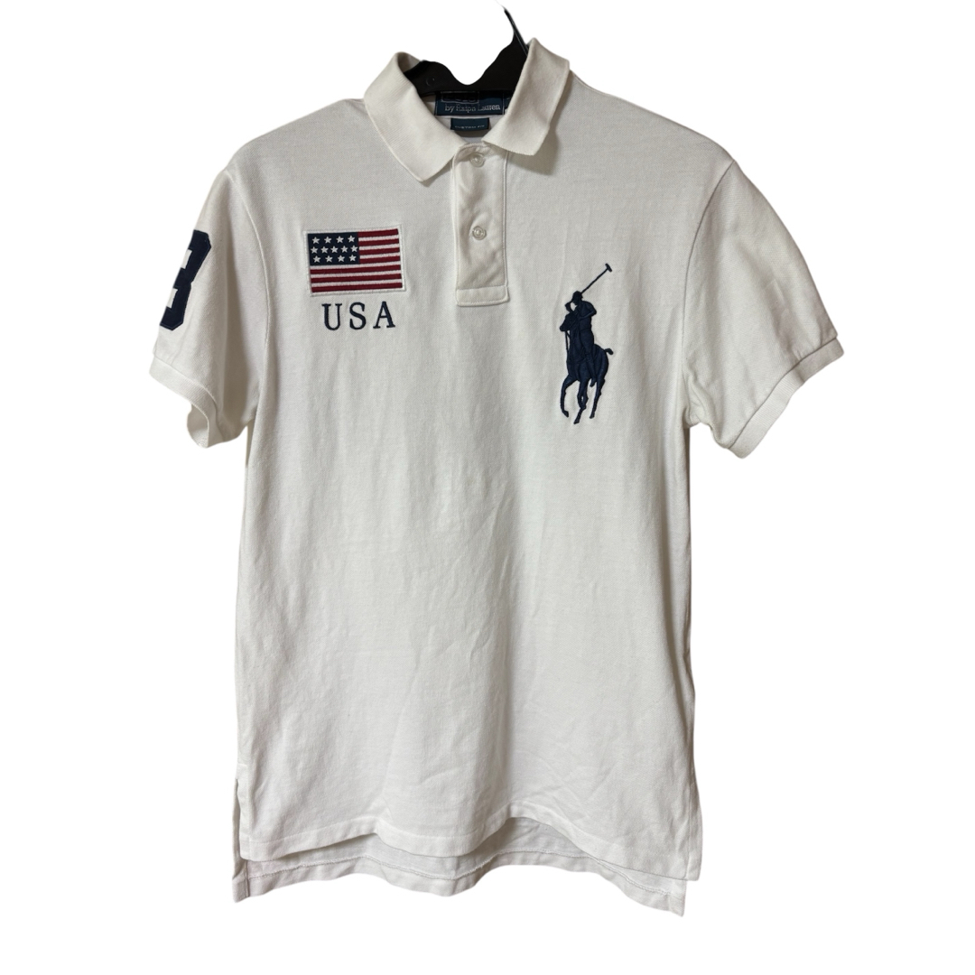 POLO RALPH LAUREN(ポロラルフローレン)のPolo by Ralph Lauren ポロシャツ S ホワイト USA刺繍 メンズのトップス(ポロシャツ)の商品写真