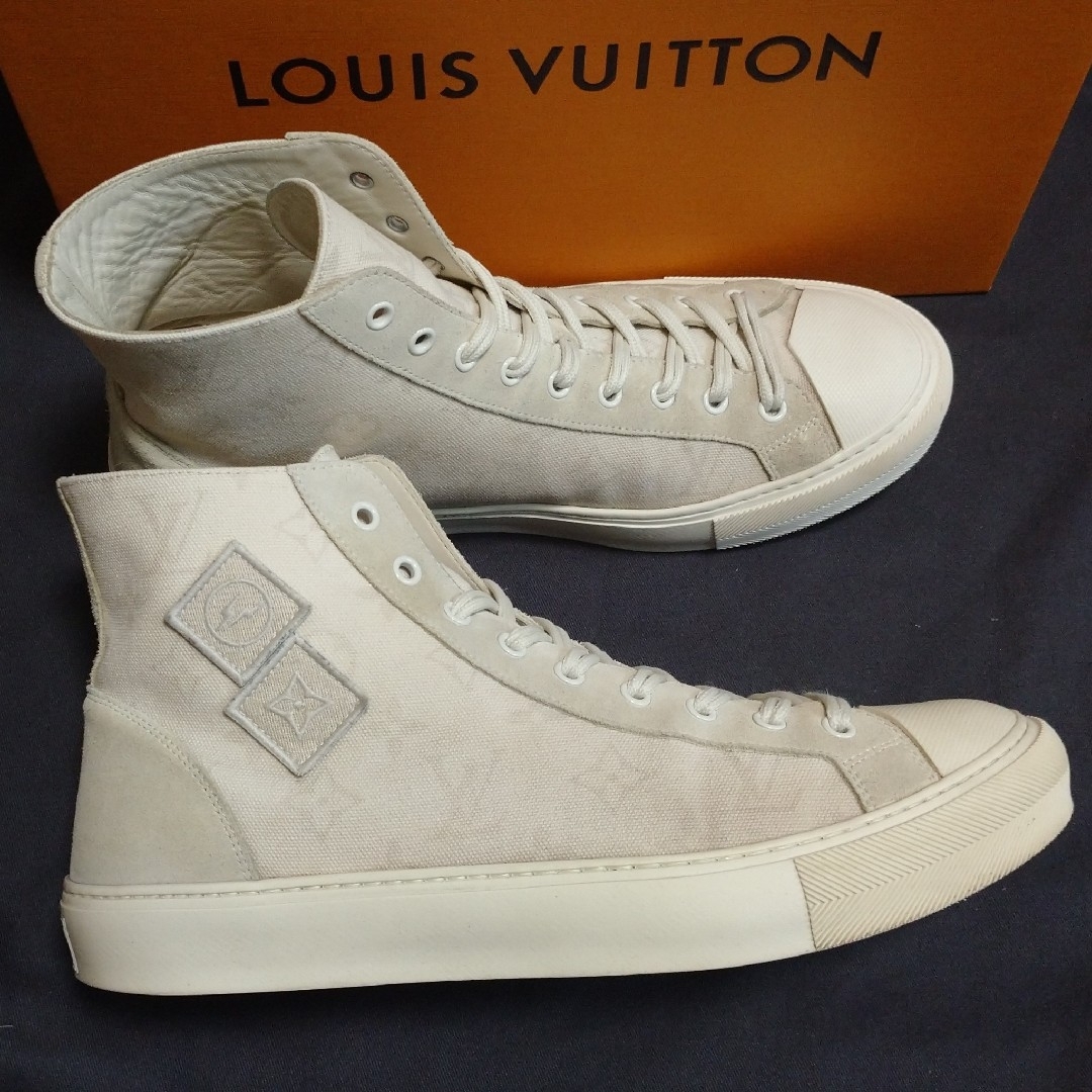 ルイヴィトン ×フラグメント スニーカー タトゥー・ライン ベージュ27.5cm LOUIS VUITTON - ルイヴィトン ×フラグメント スニーカー