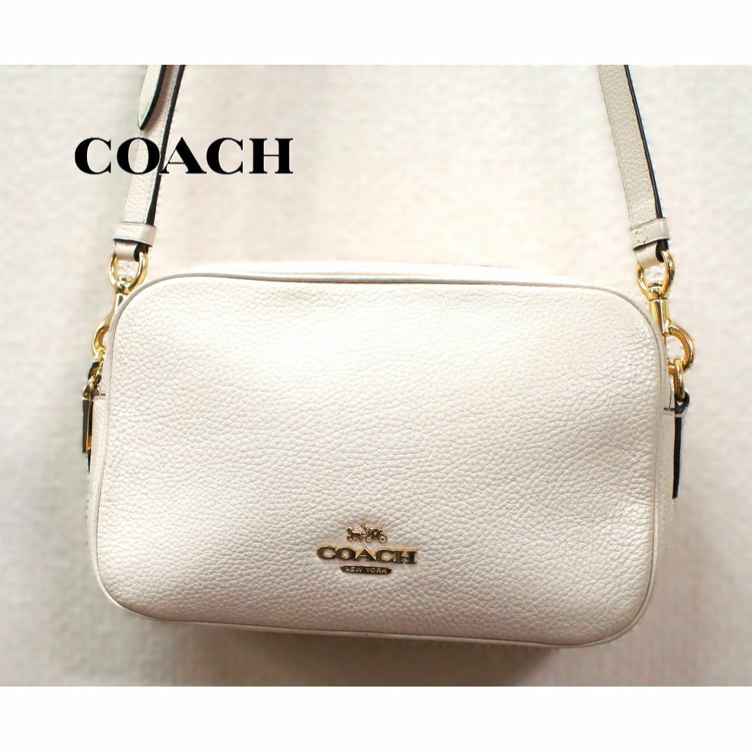 COACH - COACH コーチ レザー ショルダーバッグ カメラバッグ アイボリーホワイト
