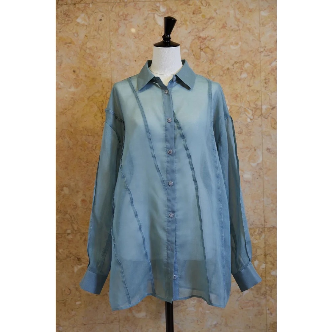 meer. RIPPLES SHEER OVERSHIRT シアー シャツ - メルカリ