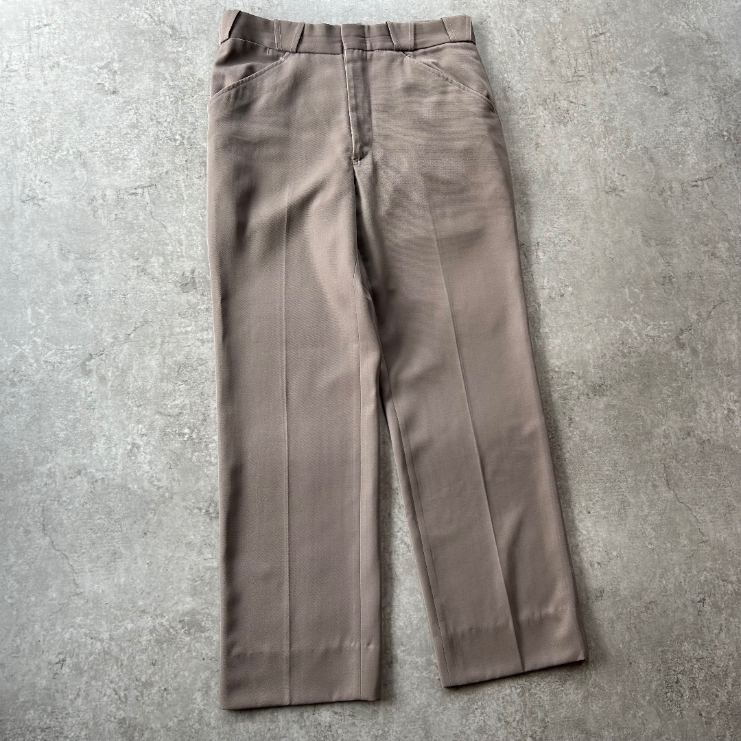 高価値 60s ヴィンテージレーヨンスラックス ピンクベージュ 33×29相当 スーツ