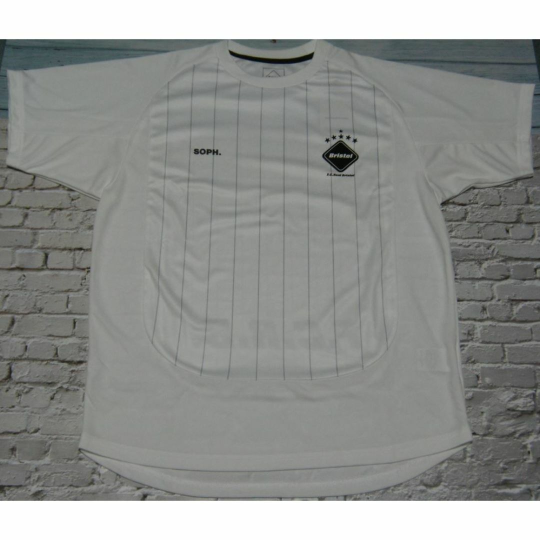 F.C.Real Bristol - 新品未使用！FCRB ゲームシャツ ストライプ GAME SHIRT 白 Sサイ