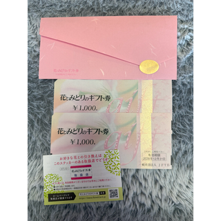 花とみどりのギフト券 2000円分(その他)