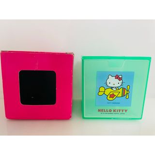 ハローキティ(ハローキティ)の新品　レア　ハローキティ25周年　スタッキングチェスト　飛行機　小物入れ　平成　(キャラクターグッズ)
