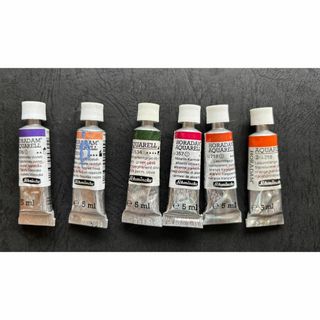 透明水彩絵の具シュミンケ　中古6個（５色）(絵の具/ポスターカラー)