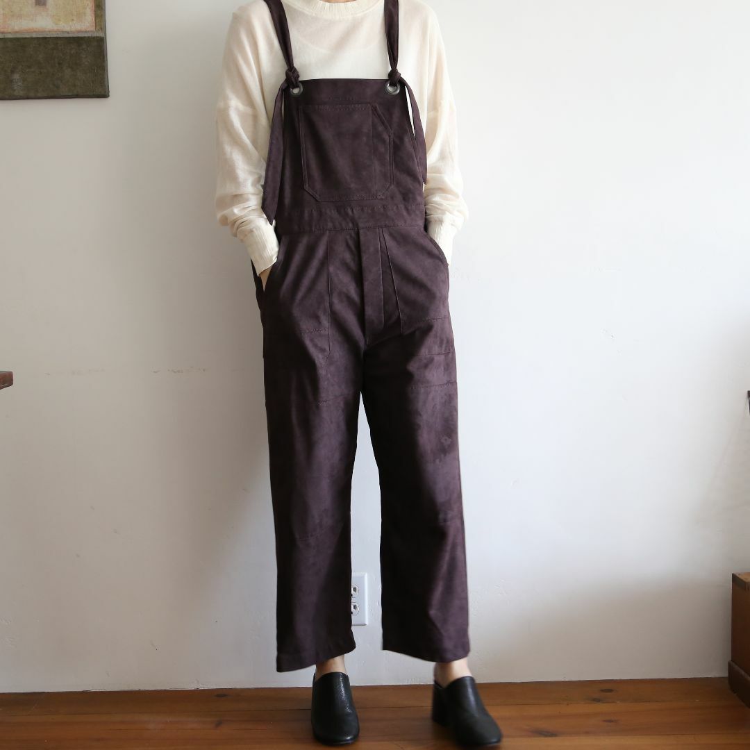 ippeitakei フェイクレザーサロペット　ボルドー