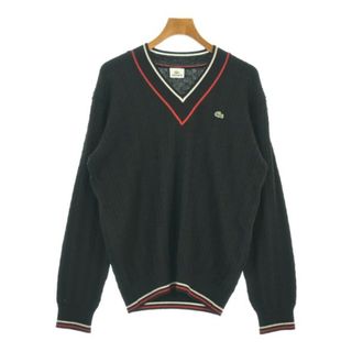 ラコステ(LACOSTE)のLACOSTE ラコステ ニット・セーター 5(XL位) 黒 【古着】【中古】(ニット/セーター)