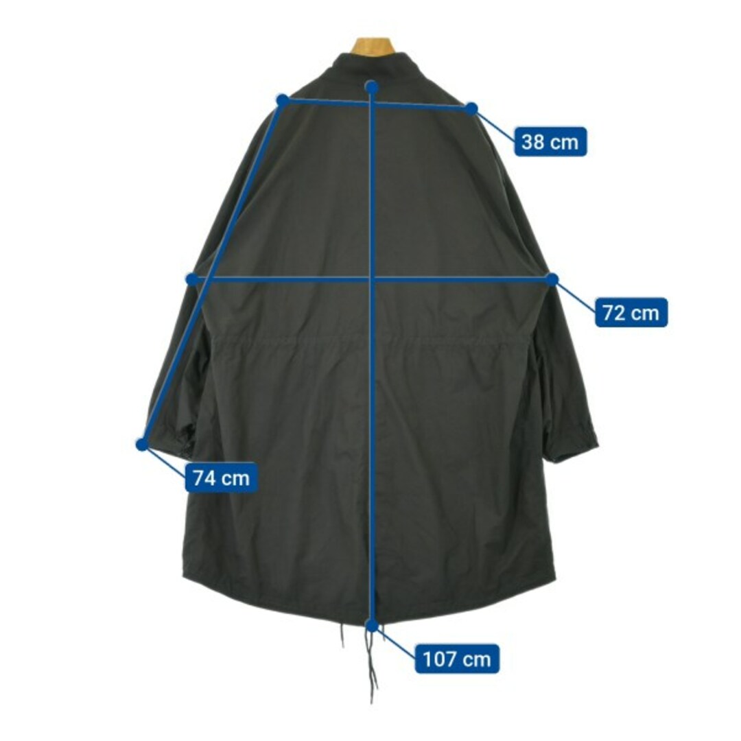 PORTER CLASSIC(ポータークラシック)のPORTER CLASSIC ポータークラシック モッズコート 4(XL位) 黒 【古着】【中古】 メンズのジャケット/アウター(モッズコート)の商品写真