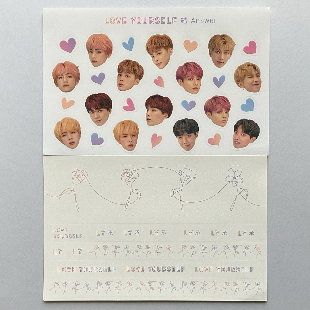 防弾少年団(BTS)(ボウダンショウネンダン)のBTS LOVE YOURSELF CD 封入 ステッカー シール セット エンタメ/ホビーのタレントグッズ(アイドルグッズ)の商品写真