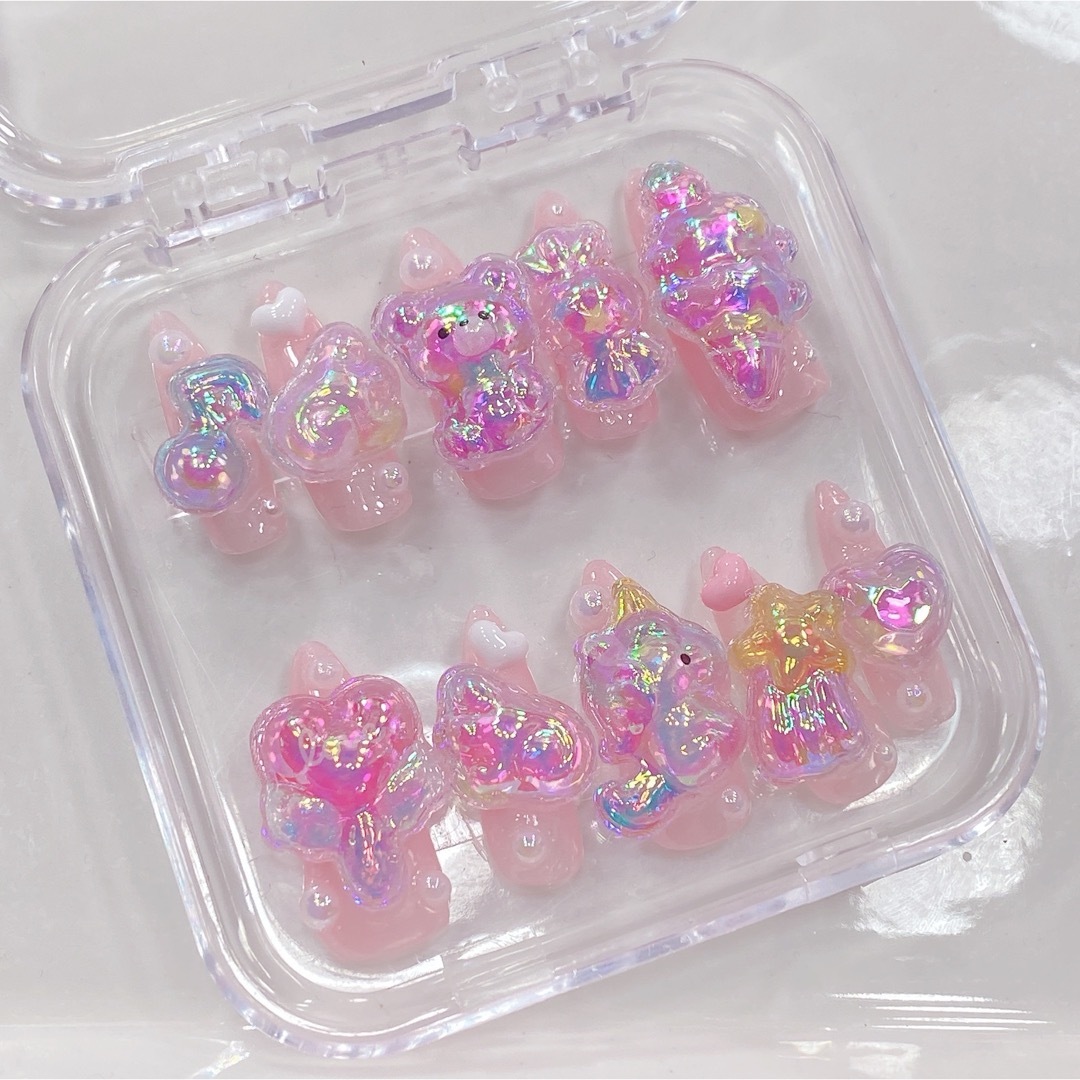 平成女児ボンボンドロップネイルチップ コスメ/美容のネイル(つけ爪/ネイルチップ)の商品写真