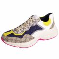 未使用 グッチ GUCCI スニーカー RHYTON ライトン レースアップ GGロゴ キャンバス メンズ 11(30cm) マルチカラー