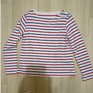 ユニクロ(UNIQLO)のUSED ユニクロキッズ マルチボーダーボートネックTシャツカットソー(Tシャツ/カットソー)