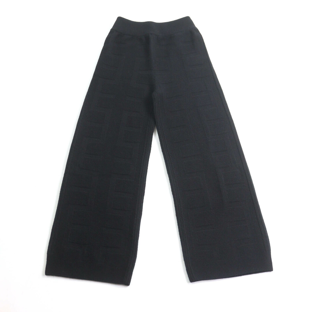 HERMES - 未使用品★HERMES エルメス 22AW 2H2407DA ウール100％ Hモチーフ ニットパンツ ボトムス ブラック 34 イタリア製 正規品 レディース