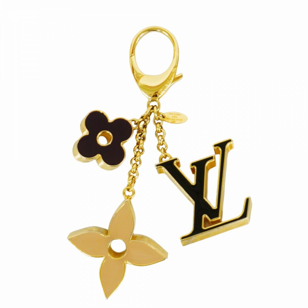 LOUIS VUITTON - ★SALE【5eb1818】ルイヴィトン キーホルダー モノグラムフラワー フルールドゥモノグラム M67119 ゴールド ベージュ ブラック【中古】レディース