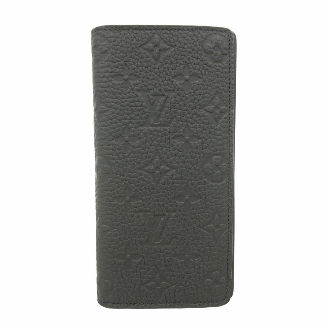 LOUIS VUITTON - 【5eb1844】ルイヴィトン 長財布 モノグラム・トリヨン ポルトフォイユブラザ M69038 ブラック【中古】メンズ