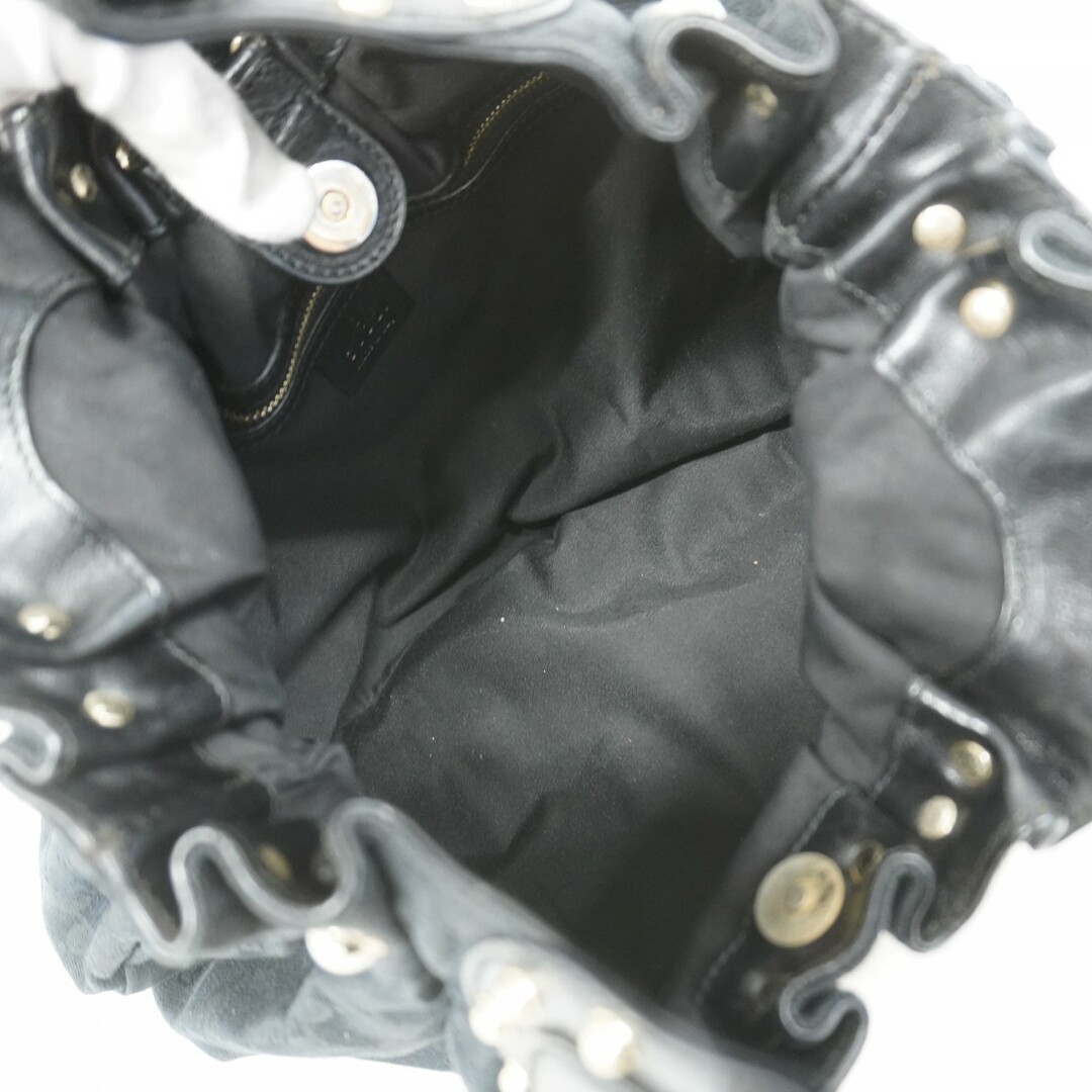 ★最終価格【5eb1860】グッチ ショルダーバッグ GGキャンバス 203624 キャンバス ブラック ゴールド金具【中古】レディース