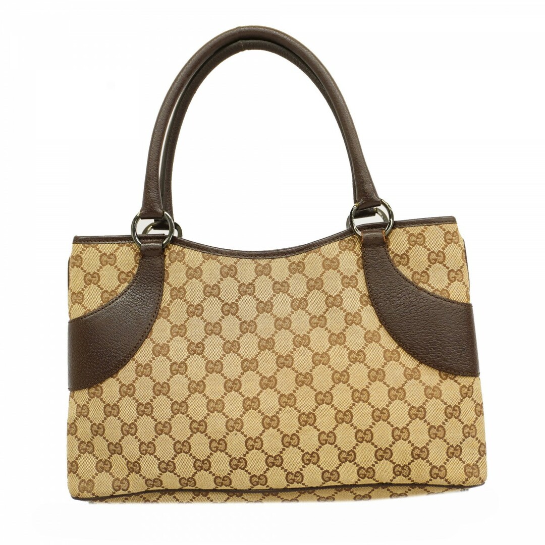GUCCI - 【5eb1903】グッチ トートバッグ GGキャンバス 113015 キャンバス ブラウン シルバー金具【中古】レディース