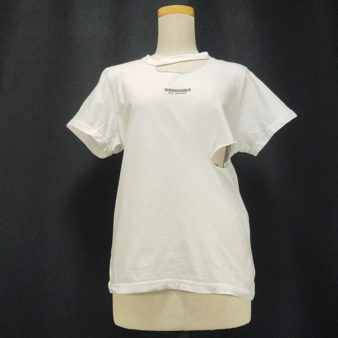 GYDA(ジェイダ)のGYDA　ジェイダ　ダメージTシャツ　半袖　レディース　白 レディースのトップス(Tシャツ(半袖/袖なし))の商品写真