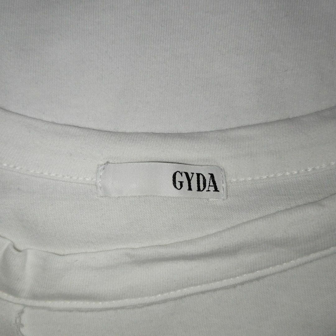 GYDA(ジェイダ)のGYDA　ジェイダ　ダメージTシャツ　半袖　レディース　白 レディースのトップス(Tシャツ(半袖/袖なし))の商品写真