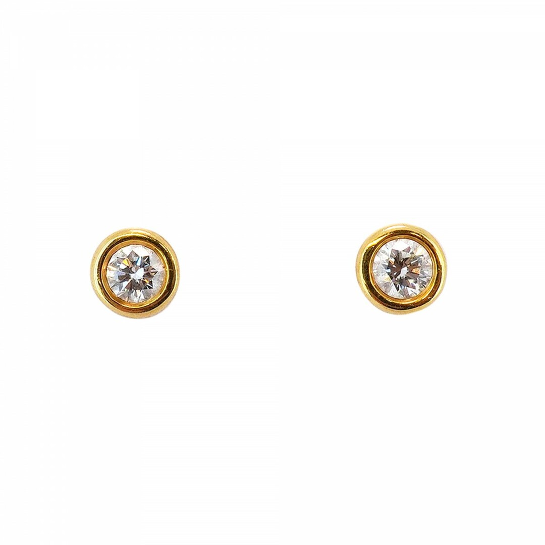 Tiffany & Co. - 【5jdb0877-e】ティファニー ピアス バイザヤード 1PD K18YG イエローゴールド ダイヤモンド【中古】レディース