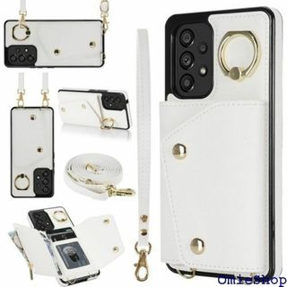 サムスンGalaxy A53 5Gケース 手帳型 PU S -ホワイト 1283(その他)