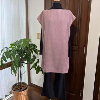 着物リメイク　ロングチュニック　難あり(チュニック)