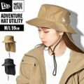 ニューエラ アウトドア アドベンチャーハット NEWERA バケットハット 帽子 アドベンチャーライト サンシェード 日除け付き UVカット 紫外線対策 撥水 はっ水 レディース メンズ 正規品 14392192 143 ブラック