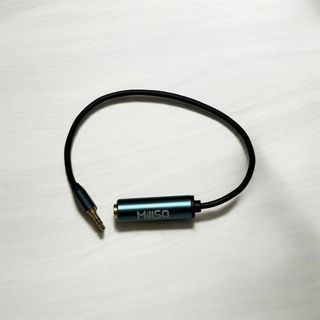 【中古】MillSO 6.35mmメス→3.5mmオス 変換ケーブル 30cm(ヘッドフォン/イヤフォン)