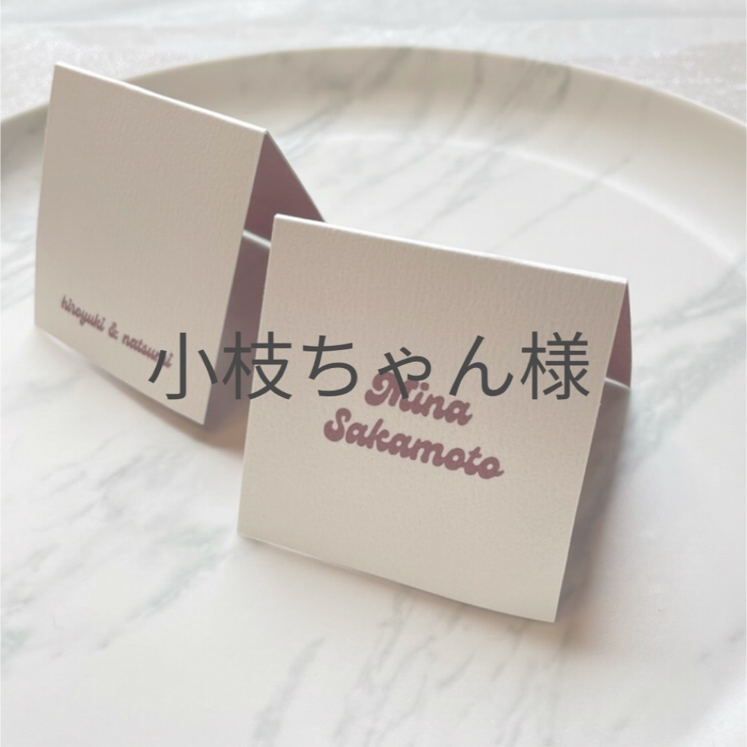 小枝ちゃん様専用 席札 結婚式 ウェディング ペーパーアイテム 披露宴 招待状 ハンドメイドのウェディング(ウェルカムボード)の商品写真