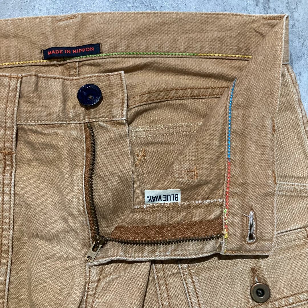 BLUE WAY(ブルーウェイ)の【BLUE WAY】ブルーウェイ ヴィンテージ ブッシュパンツ カラーデニム メンズのパンツ(ワークパンツ/カーゴパンツ)の商品写真