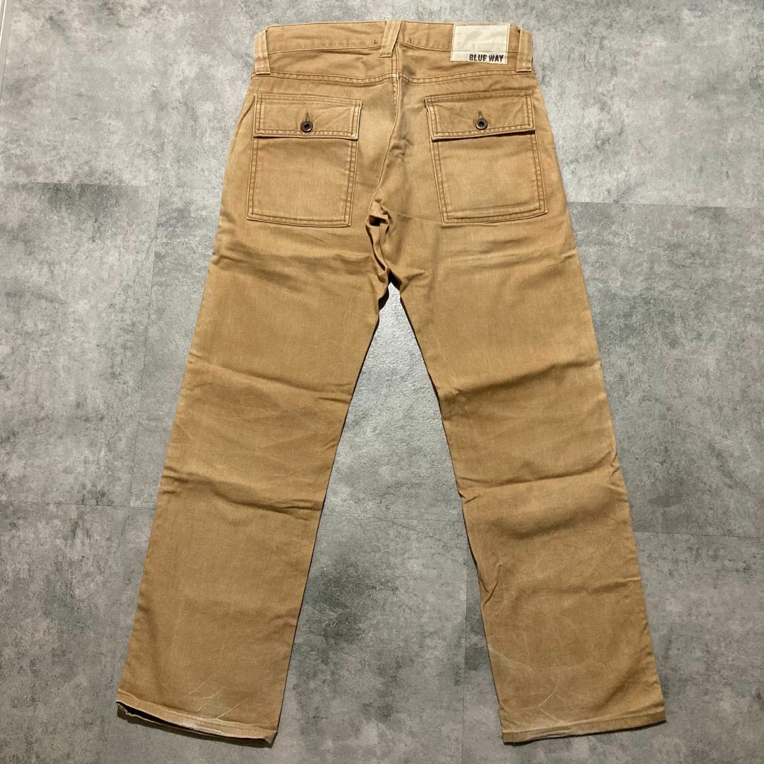 BLUE WAY(ブルーウェイ)の【BLUE WAY】ブルーウェイ ヴィンテージ ブッシュパンツ カラーデニム メンズのパンツ(ワークパンツ/カーゴパンツ)の商品写真