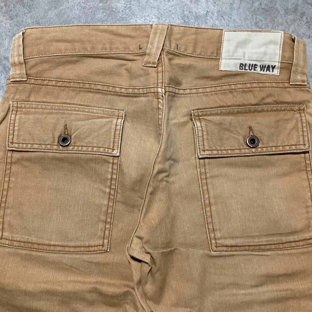 BLUE WAY(ブルーウェイ)の【BLUE WAY】ブルーウェイ ヴィンテージ ブッシュパンツ カラーデニム メンズのパンツ(ワークパンツ/カーゴパンツ)の商品写真