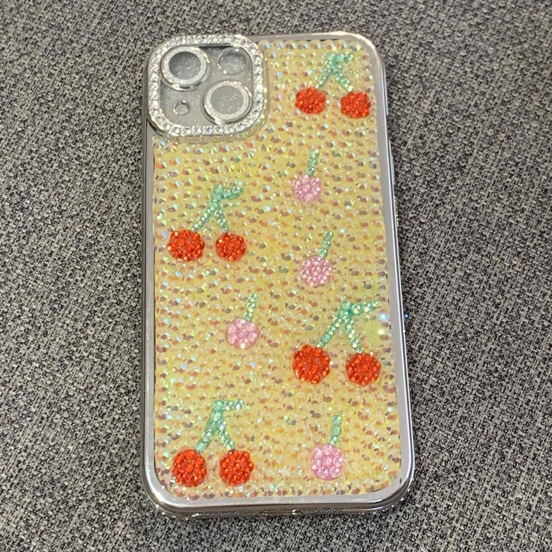 さくらんぼiPhoneケース ハンドメイドのスマホケース/アクセサリー(スマホケース)の商品写真