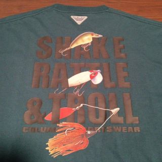 コロンビア(Columbia)のメンズ　コロンビア　長袖バッグプリントTシャツ　Lサイズ　ナイトウェーブ(登山用品)