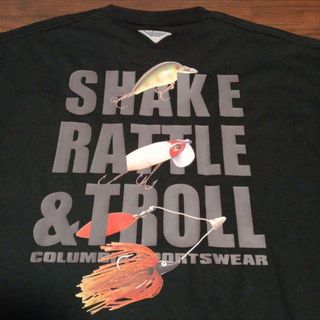 コロンビア(Columbia)のメンズ　コロンビア　長袖バッグプリントTシャツ　Lサイズ　ブラック(登山用品)
