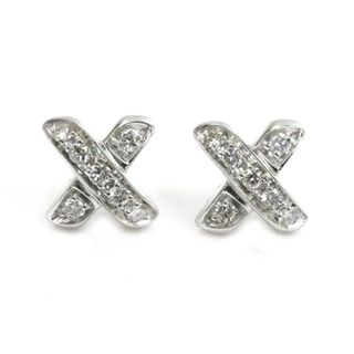 ティファニー(Tiffany & Co.)のTIFFANY&Co. ティファニー K18WG ホワイトゴールド シグネチャー ダイヤ ピアス ダイヤモンド 4.4g レディース【中古】(ピアス)