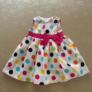 carter's - 【美品】【数回着用】【カーターズ】カラフル水玉ノースリーブドレス　6M