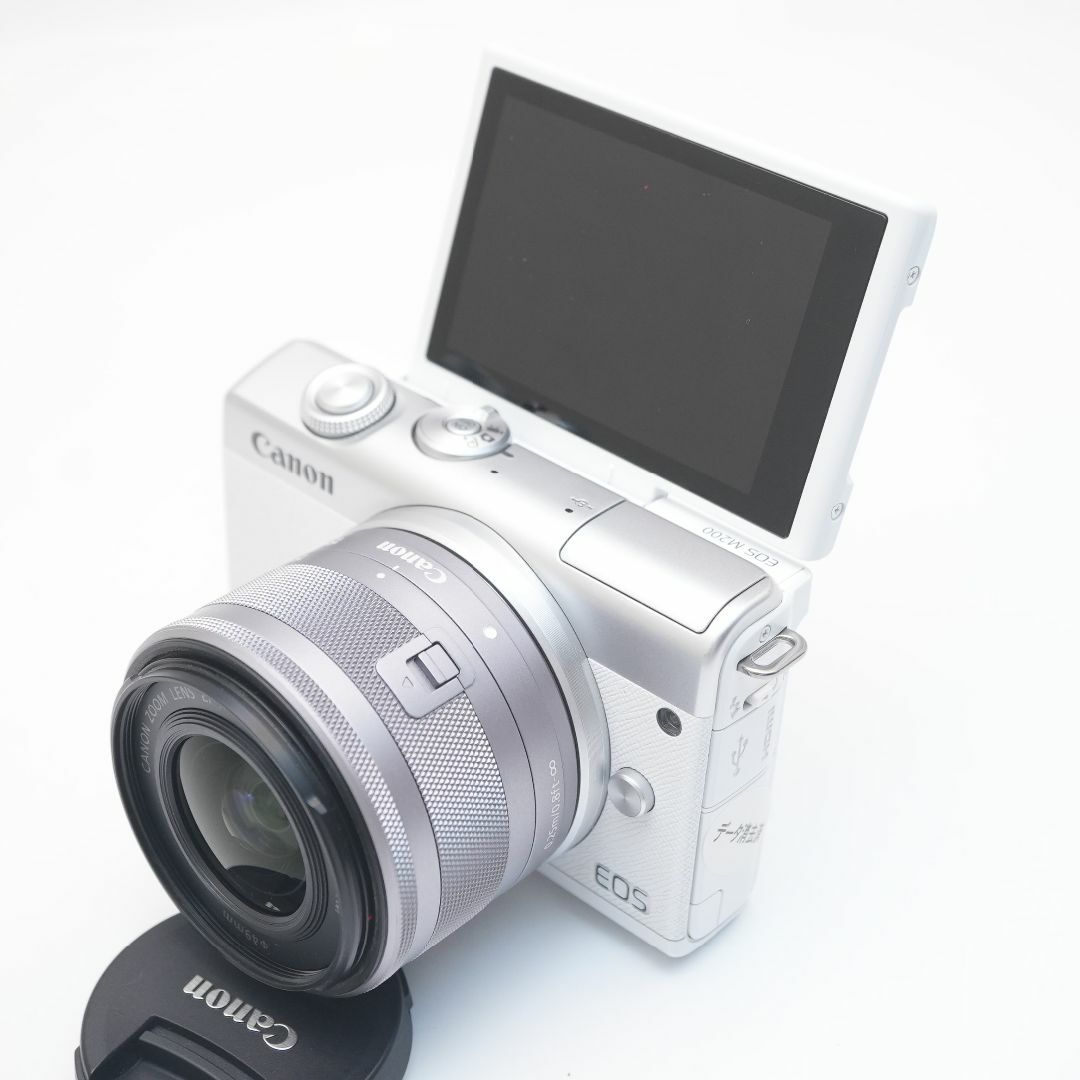 Canon - スマホ転送機能付♪キヤノン EOS M200ホワイト