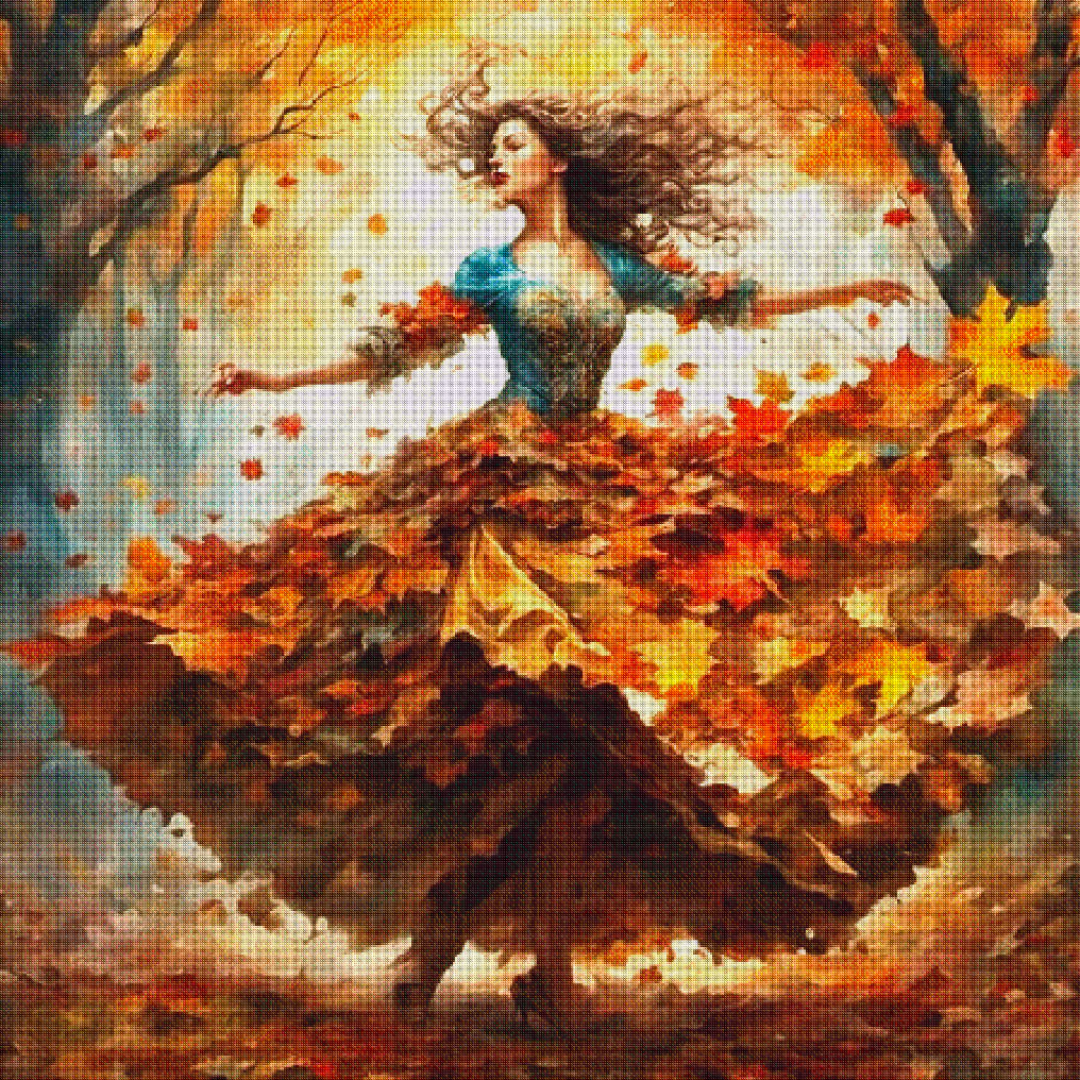 クロスステッチキット Mrs.Autumn is dancing