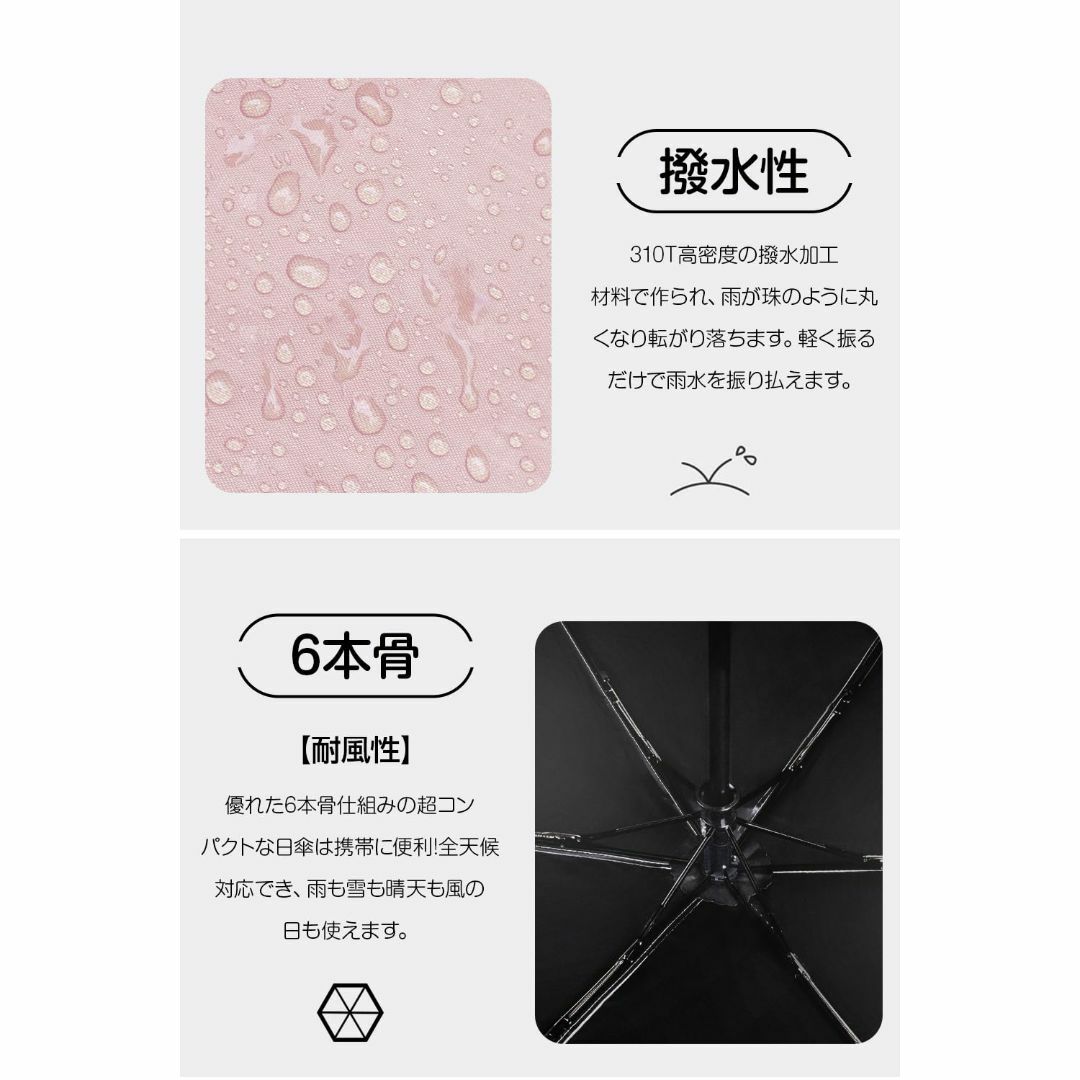 【2025新登場・完全UVカット】 日傘 完全遮光 遮熱 UPF50+ 折りたた レディースのファッション小物(その他)の商品写真