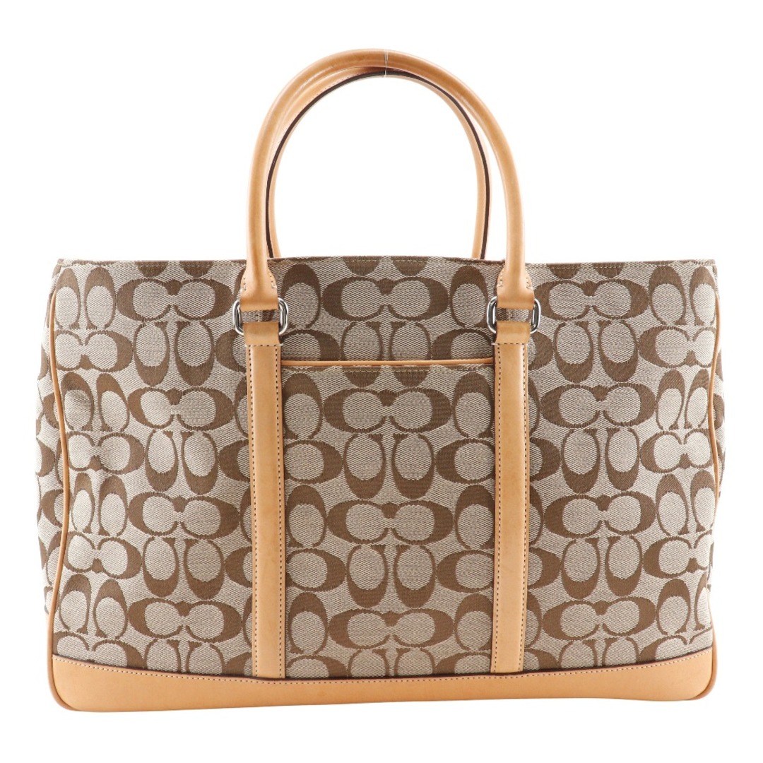 COACH - 【COACH】コーチ シグネチャー トートバッグ 6088 キャンバス×レザー 茶 ユニセックス ハンドバッグ