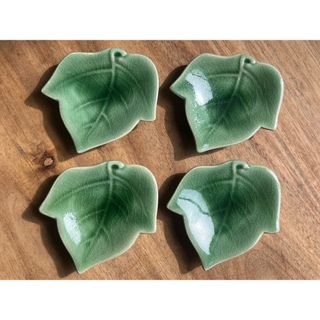【新品】葉っぱの箸置き(4つ)(テーブル用品)