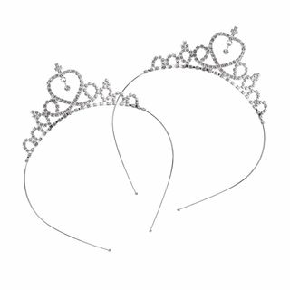 YFFSFDC 2個入可愛いティアラ髪飾り キラキラ ティアラ ハート クロス (その他)