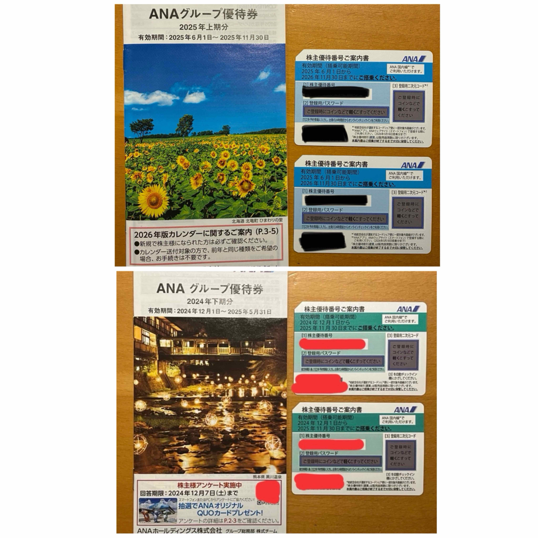 ANA(全日本空輸)(エーエヌエー(ゼンニッポンクウユ))の最新!ANA 株主優待 チケットの乗車券/交通券(航空券)の商品写真