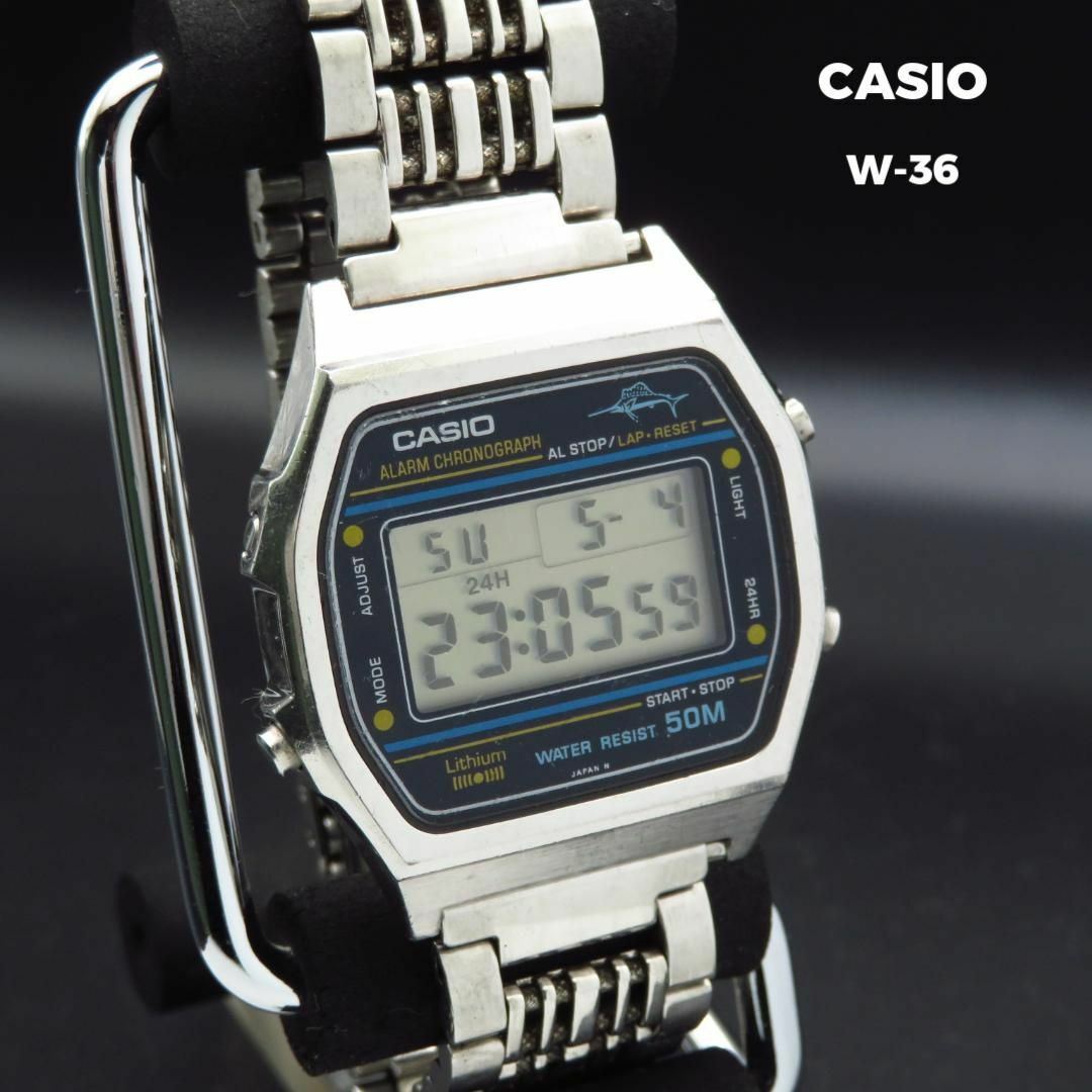 CASIO(カシオ)のCASIO デジタル腕時計 カジキ W-36 レトロ ビンテージ アラームクロノ メンズの時計(腕時計(デジタル))の商品写真