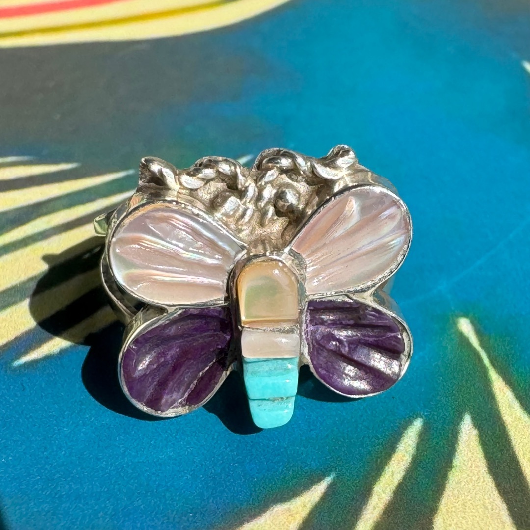 INDIAN JEWELRY - 90'sヴィンテージ ちょうちょ ピンキーリング