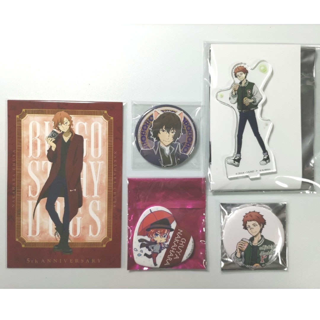 文スト 中原 立原 太宰 缶バッジ アクスタ ポスカ セット エンタメ/ホビーのアニメグッズ(その他)の商品写真