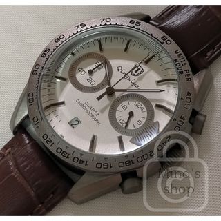 シンプルでいて「いいモノ感」漂う２カウンタークロノ【ドーム型風防/新品】茶革(腕時計(アナログ))