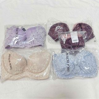 ピーチジョン(PEACH JOHN)の【新品タグ付き】 65Eまとめ売り(ブラ×4,ショーツ×1)(ブラ&ショーツセット)